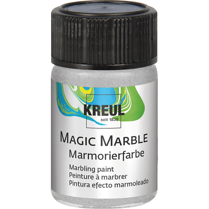 KREUL Marmorierfarbe "Magic Marble", silber, 20 ml