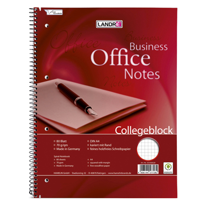 LANDR Collegeblock "Business Office Notes" DIN A5, kariert