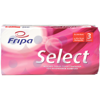 Fripa Toilettenpapier Select, 3-lagig, hochwei