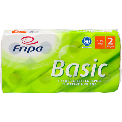 Fripa Toilettenpapier Basic, 2-lagig, wei