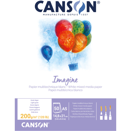 CANSON Skizzenblock Imagine, DIN A5, 200 g/qm