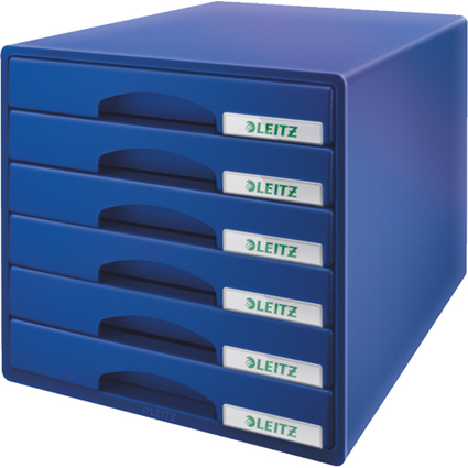 LEITZ Schubladenbox Plus, 6 Schbe, blau