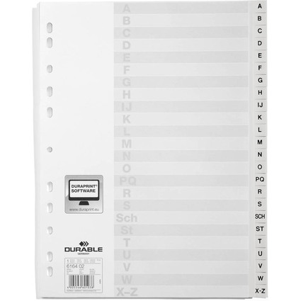 DURABLE Kunststoff-Register, A-Z, A4, 24-teilig, wei