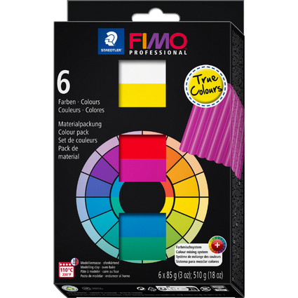 FIMO PROFESSIONAL Modelliermasse-Set "True colours", 6er Set