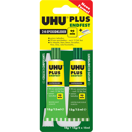 UHU 2-Komponenten-Klebstoff plus endfest, 33 g in Tube