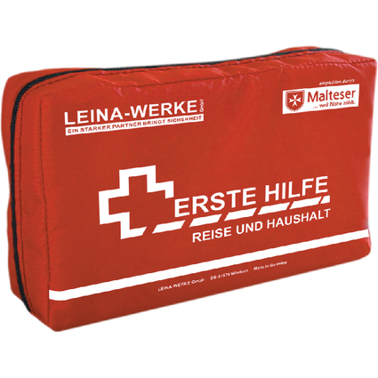 Leina Erste-Hilfe Reise- und Haushalt-Set, 27-teilig, rot