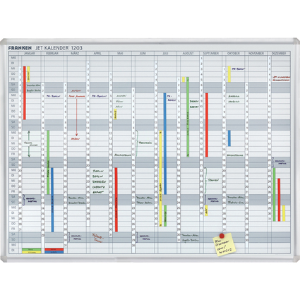 FRANKEN Planungstafel JetKalender, Jahreskalender, 12 Monate