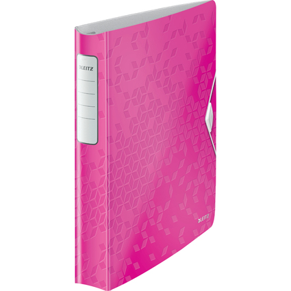 LEITZ Ringbuch Active WOW SoftClick, A4, pink, 4 D-Ring