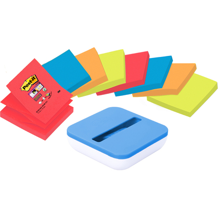 Post-it Z-Notes Spender, blau/wei, bestckt