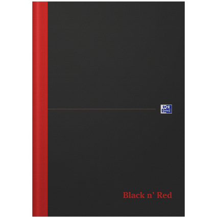 Oxford Black n' Red Notizbuch - gebunden, DIN A4, liniert