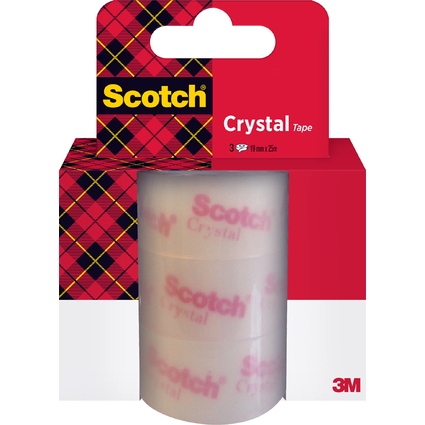 3M Scotch Klebefilm Crystal Clear 600, 19 mm x 25 m