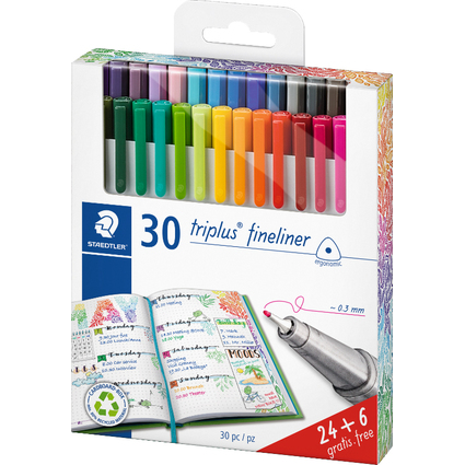 STAEDTLER Fineliner triplus, 30er Etui