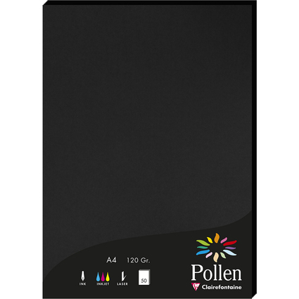 Pollen by Clairefontaine Papier DIN A4, schwarz
