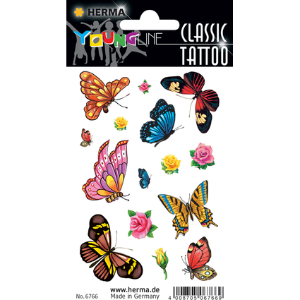 HERMA Tattoo CLASSIC "Colour Schmetterlinge"
