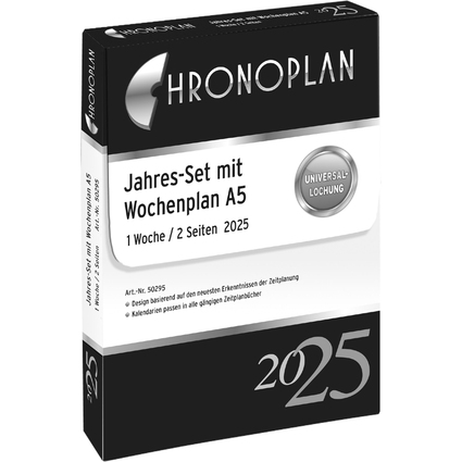 CHRONOPLAN Jahresset Wochenplan 2025, DIN A5