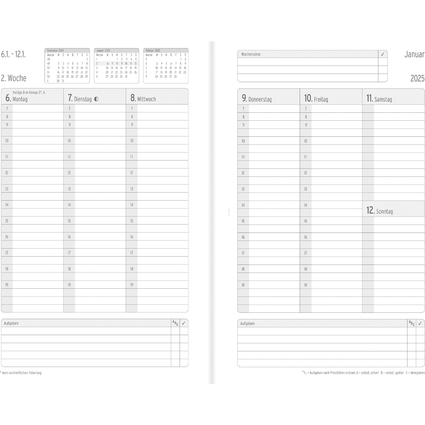 CHRONOPLAN Buchkalender Business Edtition 2025, A5, schwarz