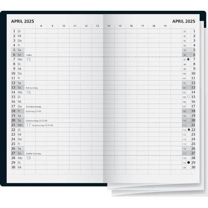 Glocken Taschenkalender "Faltkalender", 2025, schwarz