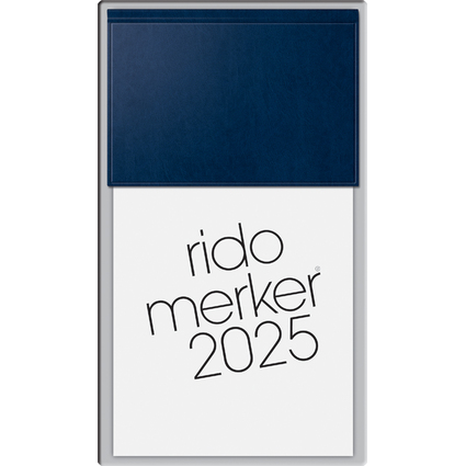 rido id Tischkalender "Merker Miradur", 2025, dunkelblau