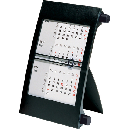 rido id Tischkalender "3-Monatskalender" 2025/2026, schwarz