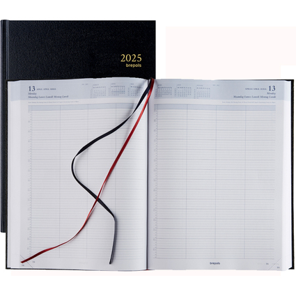 brepols Buchkalender "BREMAX 002" 2025, schwarz