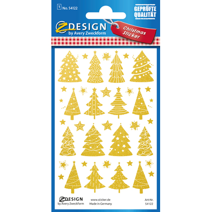 AVERY Zweckform ZDesign Weihnachts-Sticker "Weihnachtsbume"