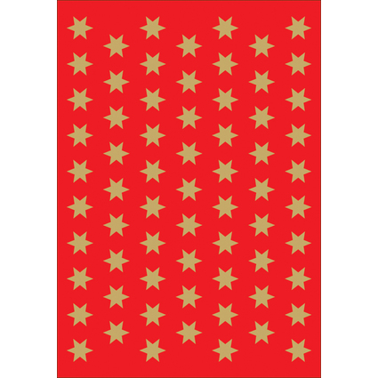 HERMA Weihnachts-Sticker DECOR "Sterne", 8 mm, gold