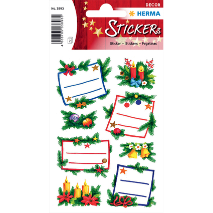 HERMA Weihnachts-Sticker DECOR "Tannengestecke", Widmung