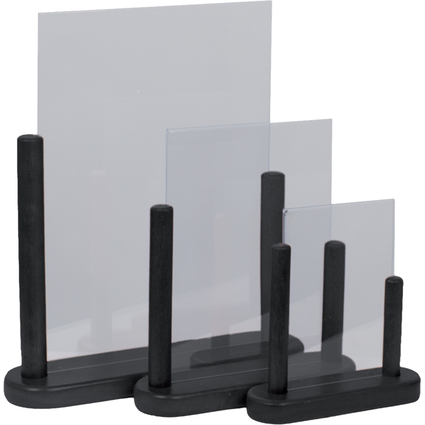 Securit Tischaufsteller TABLE, Acryl, DIN A6, schwarz