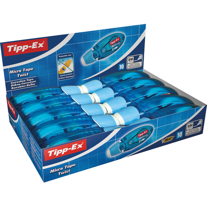 Tipp-Ex Korrekturroller "Micro Tape Twist", 10er Display