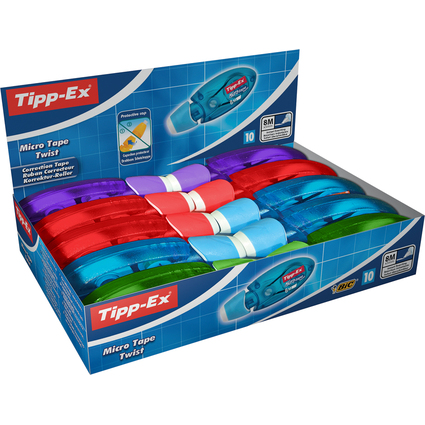 Tipp-Ex Korrekturroller "Micro Tape Twist", 10er Display