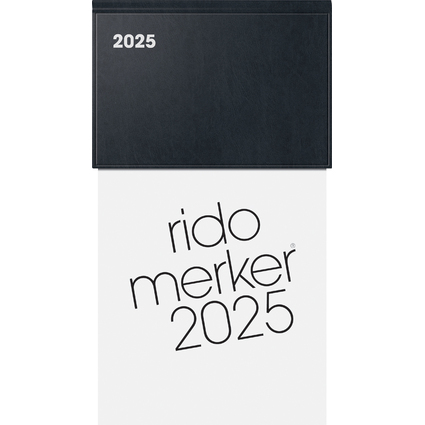 rido id Tischkalender "Merker Miradur", 2025, schwarz