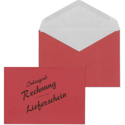 MAILmedia Briefumschlag C6 "Lieferschein/Rechnung", rot
