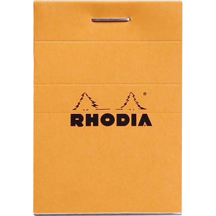 RHODIA Notizblock No. 10, DIN A8, kariert, orange