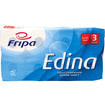 Fripa Toilettenpapier Edina, 3-lagig, hochwei