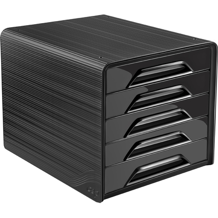 CEP Schubladenbox Smoove CLASSIC, 5 Schbe, schwarz