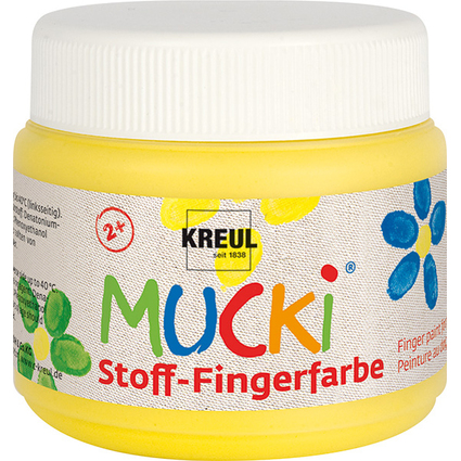 KREUL Stoff-Fingerfarbe "MUCKI", gelb, 150 ml