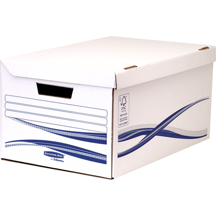 Fellowes BANKERS BOX Basic Archiv-Klappdeckelbox Maxi, blau