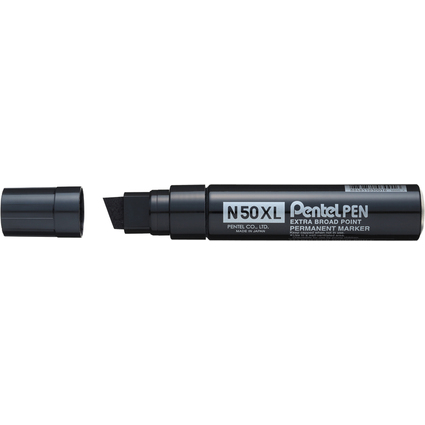 Pentel Permanent-Marker N50XL, Keilspitze breit, schwarz