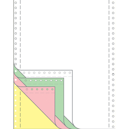 AVERY Zweckform DIN-Computerpapier endlos, 240 x 12", 4-fach