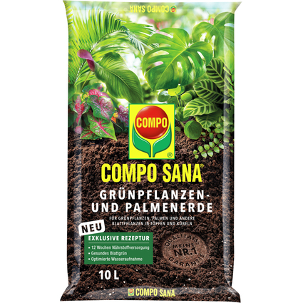 COMPO SANA Grnpflanzen- und Palmenerde, 10 Liter