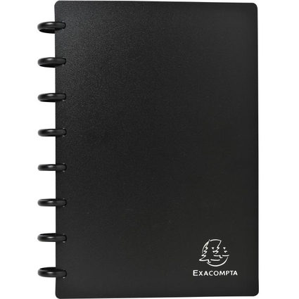 EXACOMPTA Visitenkarten-Ringbuch, DIN A5, schwarz