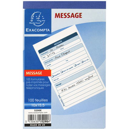 EXACOMPTA Bloc message, 160 x 100 mm