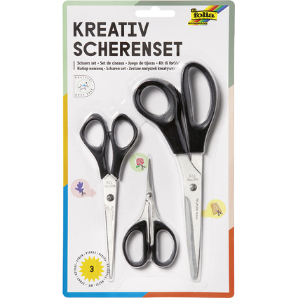 folia Kreativ-Scherenset, 3-teilig