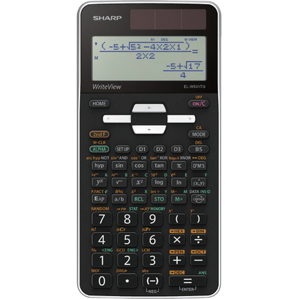 SHARP Schulrechner EL-W531 TG, Farbe: schwarz / wei