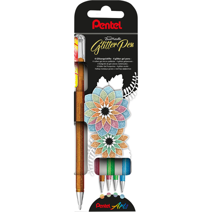 Pentel Hybrid Gel-Tintenroller Glitter Pen Dual Metallic