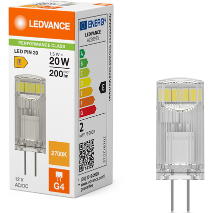 LEDVANCE LED-Stiftsockellampe LED PIN, 1,5 Watt, G4