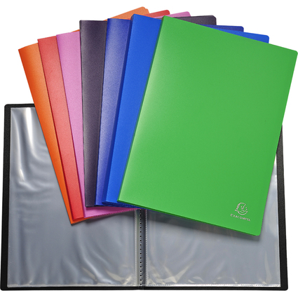 EXACOMPTA Sichtbuch, DIN A4, PP, 20 Hllen, farbig sortiert