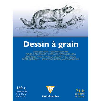 Clairefontaine Zeichenpapierblock " Grain", 240 x 320 mm