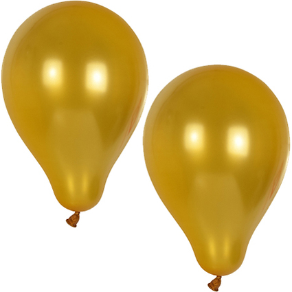 PAPSTAR Luftballons "Metallic", Umfang: 800 mm, gold