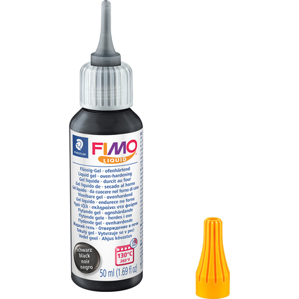 FIMO Deko-Gel Liquid, schwarz, ofenhrtend, 50 ml